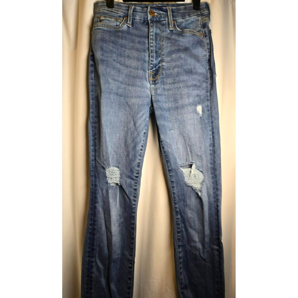 7 For All Mankind Aubrey High Rise Distressed Skinny Jeans - Size 27
